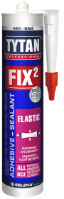 Клей-Герметик Tytan Professional Fix2 Elastic 290мл Белый, Универсальный, Эластичный / Титан Профессионал