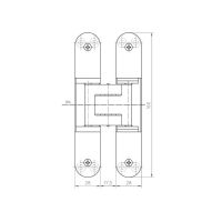 Скрытая петля SIMONSWERK Tectus TE 340 3D. схема