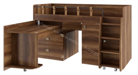 Кровать комбинированная «Навигатор» (Дуб Каньон)