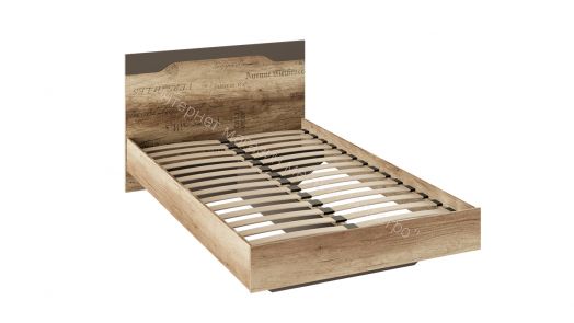 Кровать «Пилигрим» Дуб Каньон светлый, Фон серый 2036х1250мм