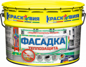 Жидкий Утеплитель Фасадов 10л Краско Фасадка Теплозащита "Антиплесень" Матовая, Белая / НПО Краско