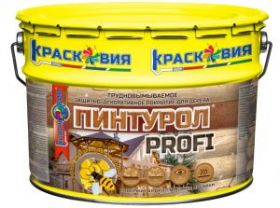 Защитно-Декоративное Покрытие Красковия Пинтурол Profi 8кг Полуглянцевый, Атмосферостойкий с Натуральным Маслом и Воском