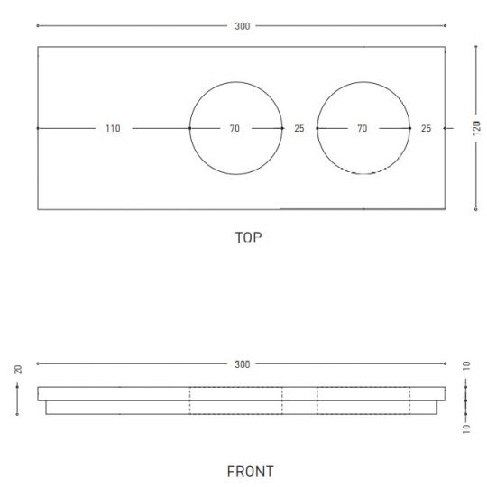 Подставка под стаканчик или дозатор Cielo Accessories ACMP5 30х12 ФОТО