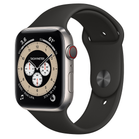 Часы Apple Watch Edition Series 6 GPS + Cellular 44mm Titanium Case with Black Sport Band