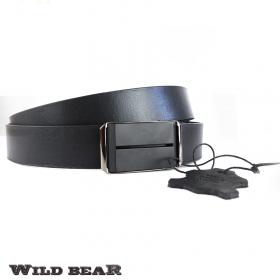 Ремень WILD BEAR RM-026f Black Premium (в деревянном футляре)
