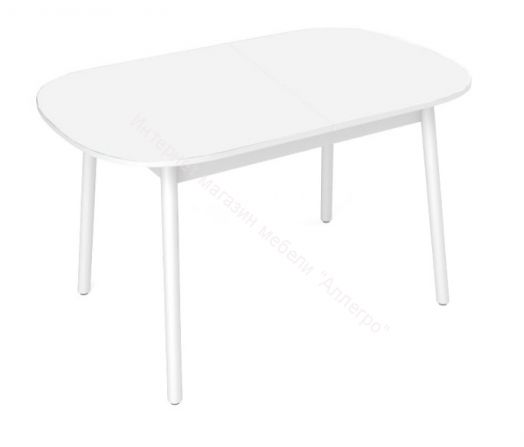 Стол обеденный раздвижной "Винтаж" Белый матовый