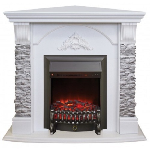 Real-Flame Athena Corner GR STD/EUG/24 WT с очагом Fobos s Lux BL/BR, Majestic s Lux BL/BR