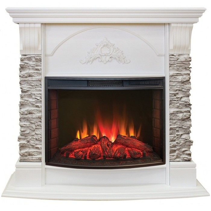 Real-Flame Athena Corner GR STD/EUG/24 WT с очагом Evrika 25,5 LED