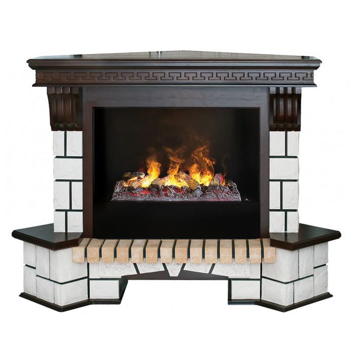 Real-Flame Stone Corner new 26/HL AO (DN) с очагом 3D Cassette 630 (Black вставка)