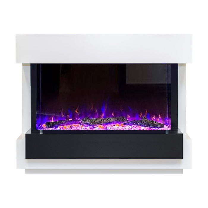 Royal Flame Cube Белый с черным с очагом Astra 50