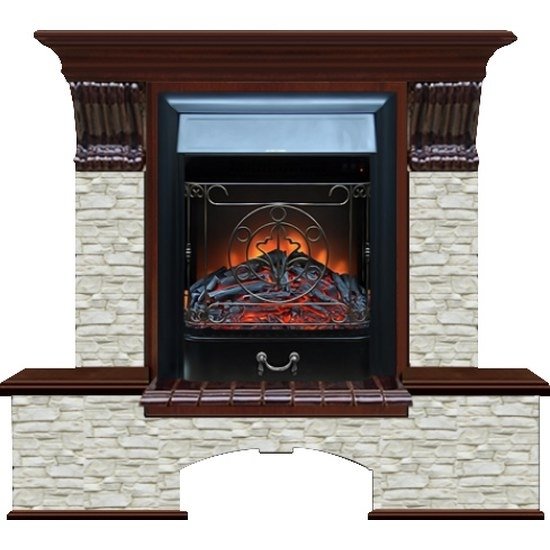 Glenrich Бостон К (Magestic BL,BR) камень-Грот однотонный/цвет-Красное дерево