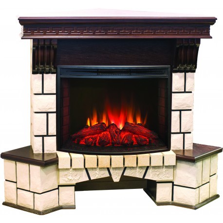 Real-Flame Stone Corner new 25 с очагом Evrika 25,5 LED
