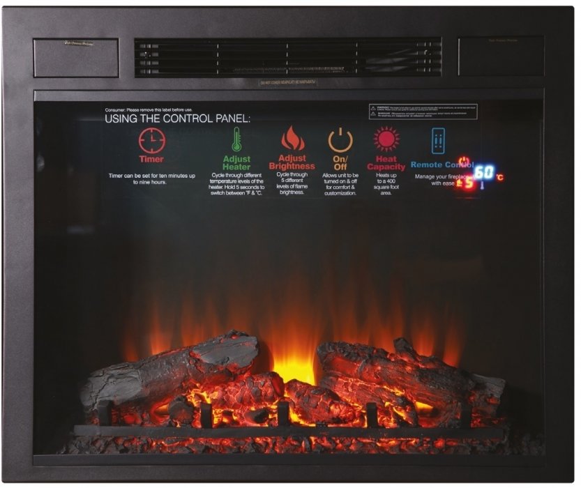 InterFlame Sirius 30 LED FX Black/Brass