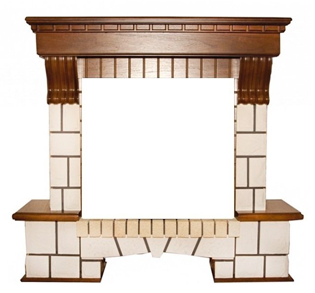 InterFlame Экстер кирпичики под Panoramic 25 FX (тёмный дуб; венге; бежевый с патиной)