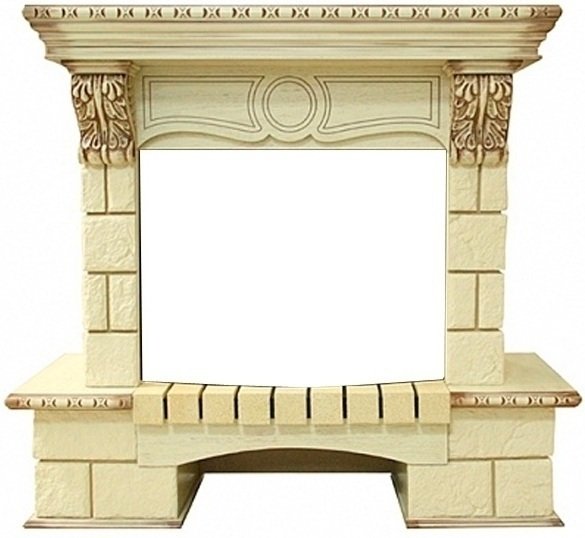Royal Flame Pierre Luxe шампань под очаг Dioramic 25 FX Ivory
