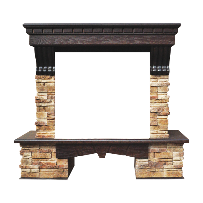 InterFlame Экстер прованс под очаг Panoramic 25 FX (тёмный дуб; венге)