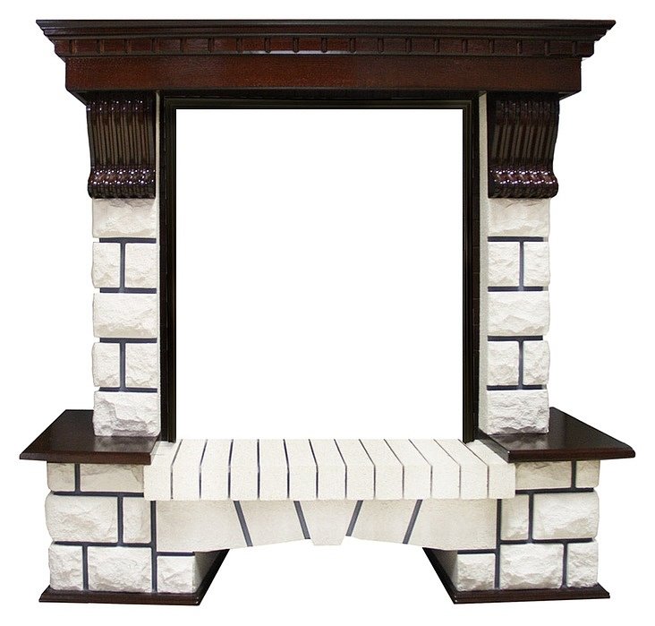 Royal Flame Pierre Luxe под классический очаг (Темный дуб)
