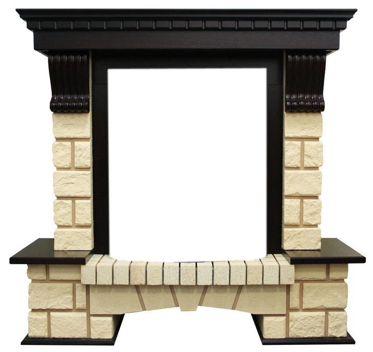 Royal Flame Pierre Luxe шампань под классический очаг (Темный дуб)