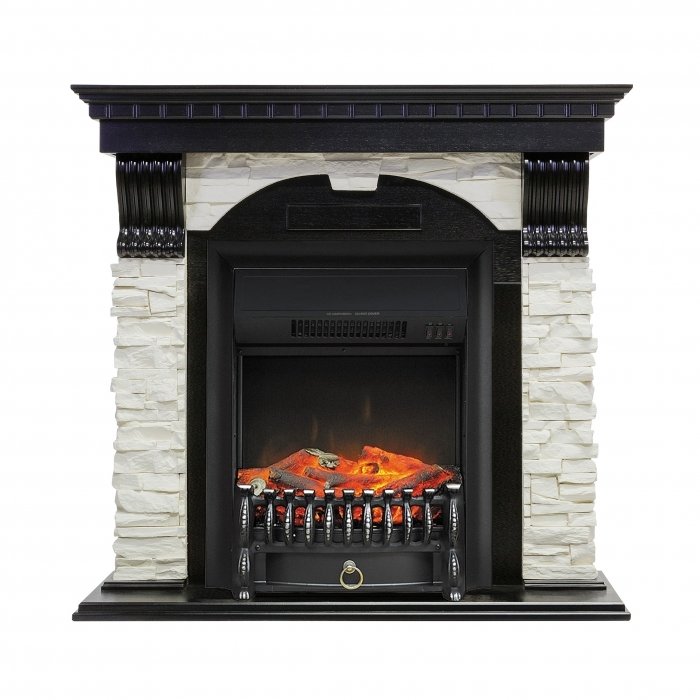 Royal Flame Dublin арочный сланец белый с очагом Fobos (Венге)