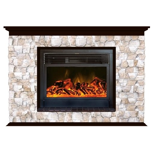 Glenrich Пафос 28 (New flame) камень-Арбат/цвет-Венге Glenrich Пафос 28 (New flame) камень-Арбат/цвет-Венге