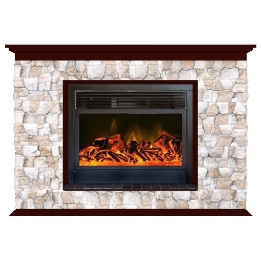 Glenrich Пафос 28 (New flame) камень-Арбат/цвет-Красное дерево Glenrich Пафос 28 (New flame) камень-Арбат/цвет-Красное дерево