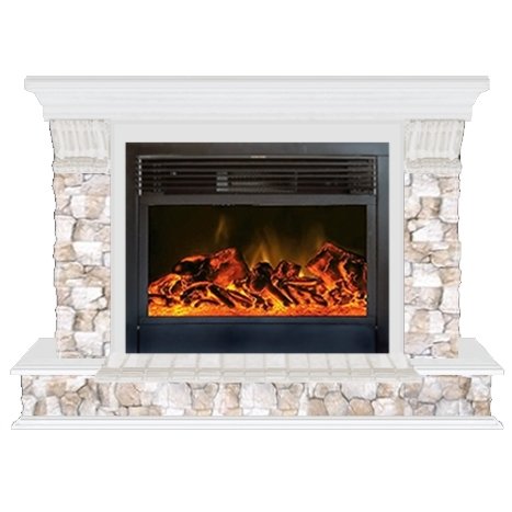 Glenrich Панорама 28 (New flame) камень-Арбат/цвет-Белый Glenrich Панорама 28 (New flame) камень-Арбат/цвет-Белый