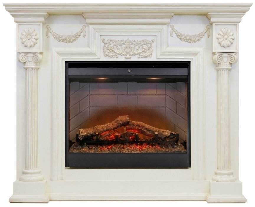 Dimplex London с очагом Symphony 26 (слоновая кость с патиной)