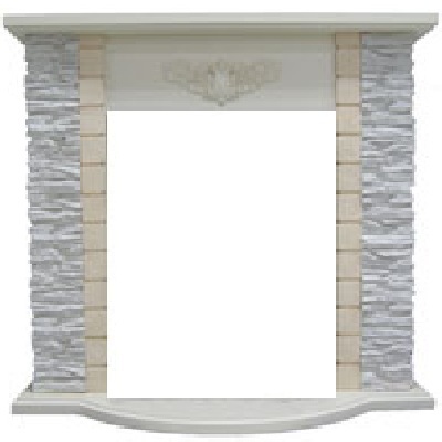 InterFlame Аспен Сланец под классичекий очаг (белый; бежевый)