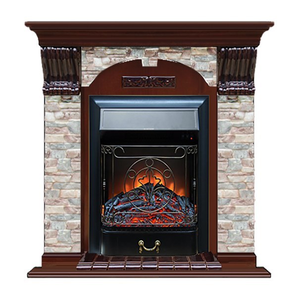 Glenrich Арочный (Magestic BL,BR) камень-Грот цветной/цвет-Красное дерево Glenrich Арочный (Magestic BL,BR) камень-Грот цветной/цвет-Красное дерево