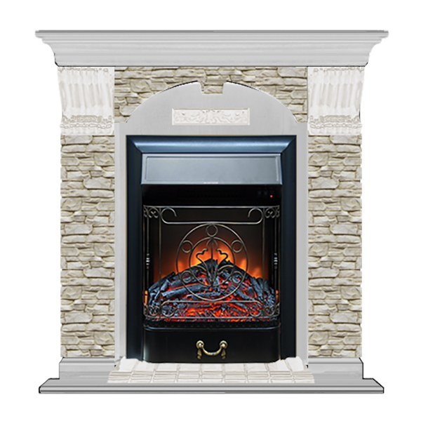 Glenrich Арочный (Magestic BL,BR) камень-Грот однотонный/цвет-Беленный дуб Glenrich Арочный (Magestic BL,BR) камень-Грот однотонный/цвет-Беленный дуб