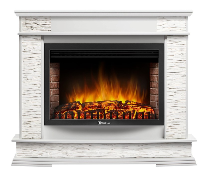 Electrolux Scala 30 сланец скалистый белый, белый дуб с очагом 31 дюйм (EFP/P - 3020LS)