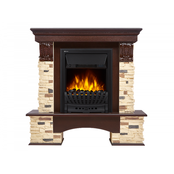 Electrolux Pietra Classic камень сланец натуральный, темный дуб с очагом Classic EFP/P - 1020LS