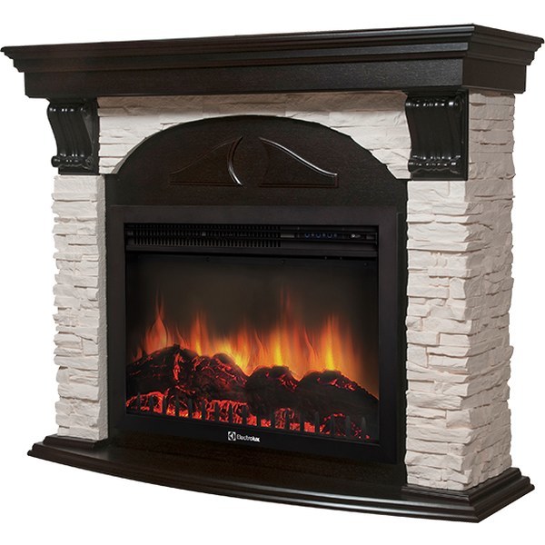 Electrolux Torre 25S камень белый, венге с очагом 27 дюймов (EFP/P - 2720RLS) Electrolux Torre 25S камень белый, венге с очагом 27 дюймов (EFP/P - 2720RLS)