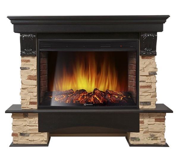 Electrolux Pietra 30S камень сланец натуральный, венге с очагом 33 дюйма (EFP/P - 3320RLS)