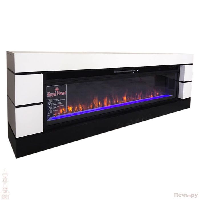Royal Flame Modern (белый с черным) с очагом Crystal 40 RF
