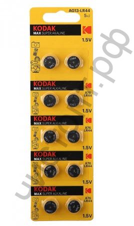 Kodak AG13 10BL KA76,LR44 (357) LR1154