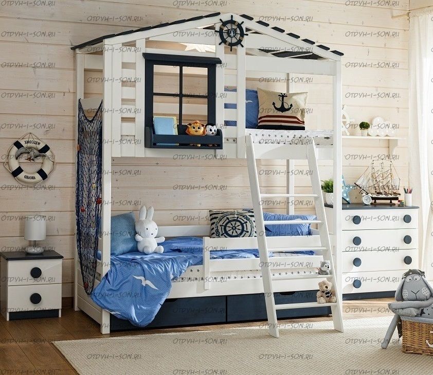 Кровать двухъярусная, Кровать-домик Roof №40F