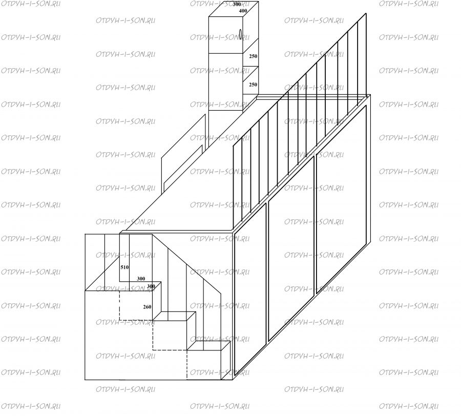 Кровать чердак Фокси №37