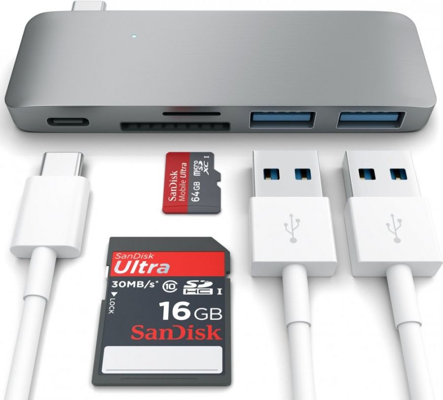 Концентратор Satechi Combo Hub 3 in 1 USB Type-C