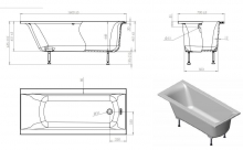 Ванна НЕЙТ 160*70 литой мрамор 1600х700 ЦВЕТА RAL Ванна НЕЙТ 160*70 литой мрамор 1600х700 ЦВЕТА RAL