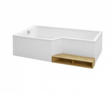 Ванна акриловая 150х80 см, левая, Jacob Delafon Bain-Douche Neo E6D119L-00 Ванна акриловая 150х80 см, левая, Jacob Delafon Bain-Douche Neo E6D119L-00