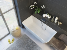 Ванна из литого мрамора ALPEN Novara 170 в комплекте с сифоном Ванна из литого мрамора ALPEN Novara 170 в комплекте с сифоном