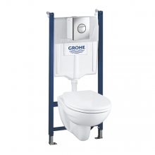 Инсталляция + унитаз безободковый Grohe Solidо 39460 000 крышка микролифт