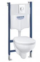 Унитаз подвесной с инстоляцией Grohe Solido Compact 39419 000 (39419000) микролифт