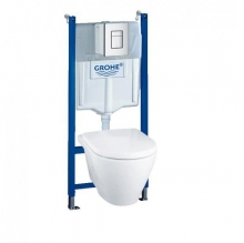 Подвесной унитаз с инсталляцией комплект Grohe Lixil Solido Square 37442000