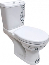 Унитаз-компакт Della Antler Super Plus Джаз (черный) DE61109001410