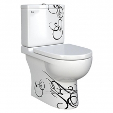 Унитаз-компакт Della Globus Super Plus Джаз (черный) DE31109001410