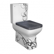 Унитаз-компакт Della Quattro Wood Джаз (черный) DE51109002210