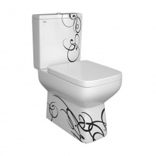 Унитаз-компакт Della Quattro Via Super Plus Джаз (черный) DE52109001410