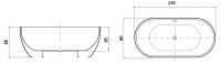 Ванна Jacuzzi Chic 170x80 схема 1